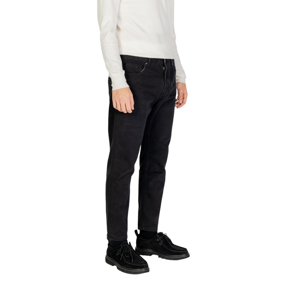 Pantalon en coton noir Gianni Lupo