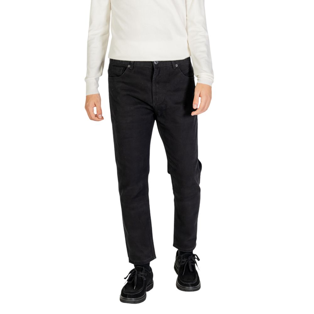 Pantalon en coton noir Gianni Lupo