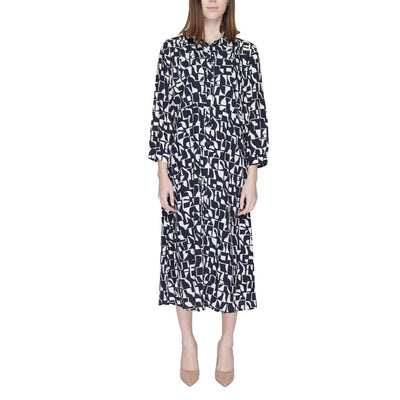 Chemise longue en viscose bleue Street One