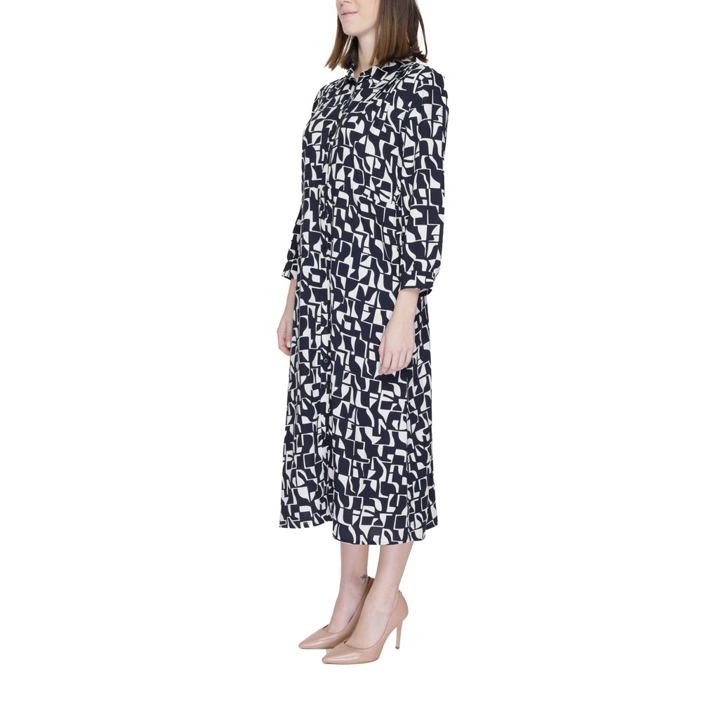 Chemise longue en viscose bleue Street One