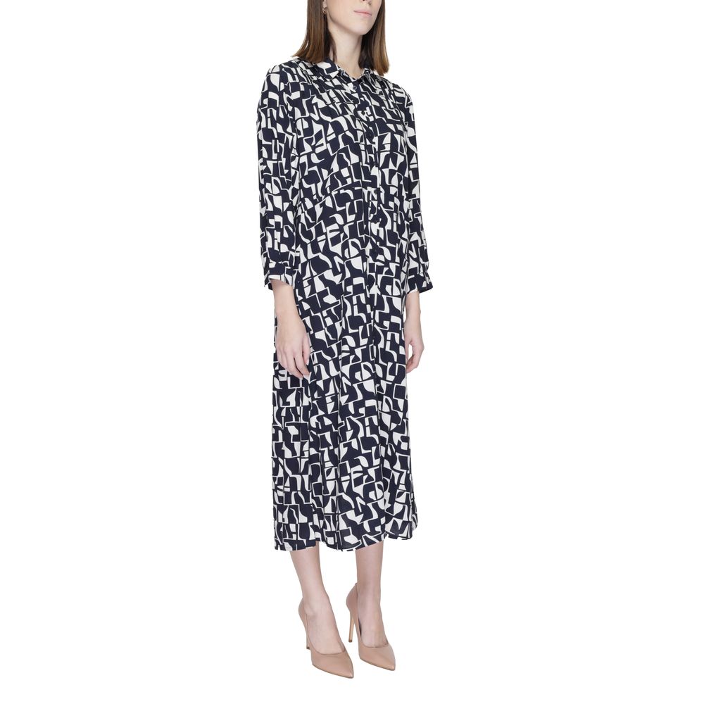 Chemise longue en viscose bleue Street One