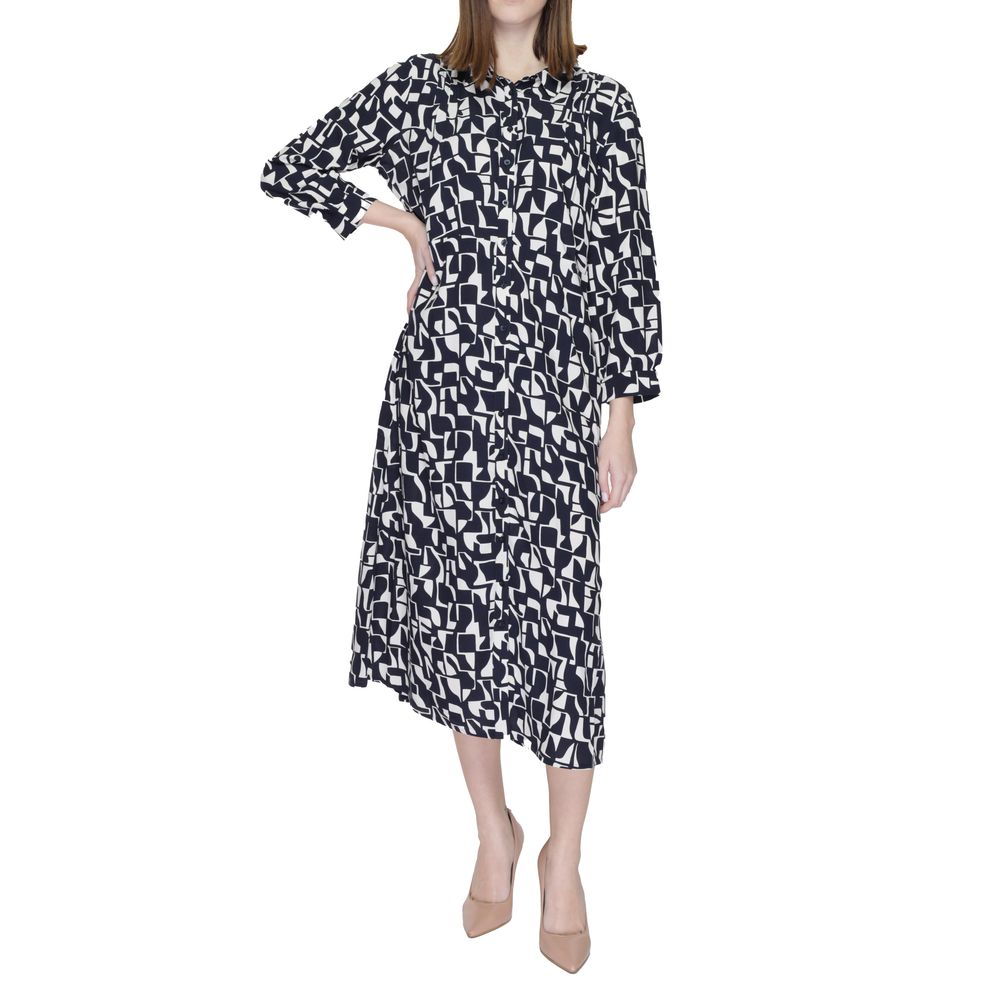 Chemise longue en viscose bleue Street One