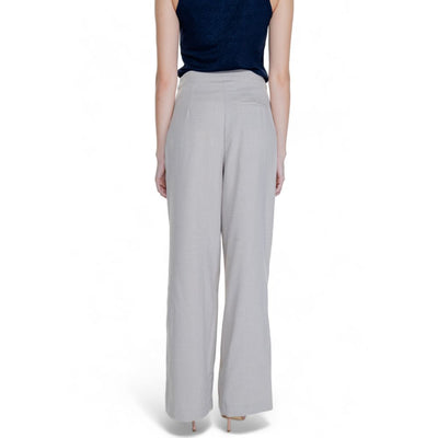 Vila Clothes Beige Polyester Pant