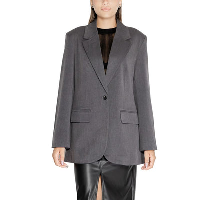 Blazer en polyester recyclé gris uniquement