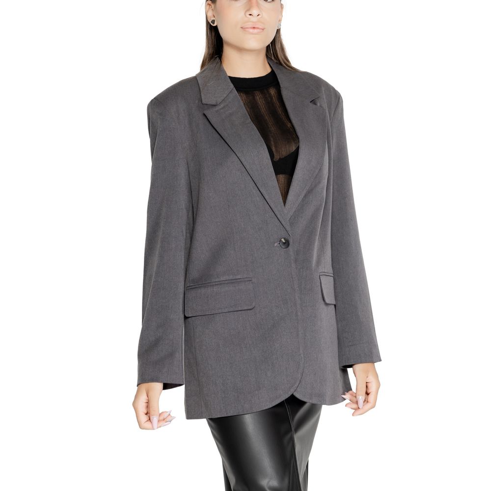 Blazer en polyester recyclé gris uniquement