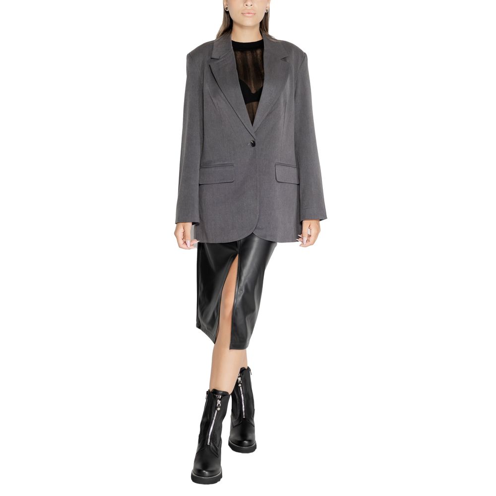 Blazer en polyester recyclé gris uniquement