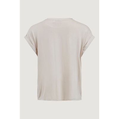 Vila Clothes Gold Cotton T-Shirt