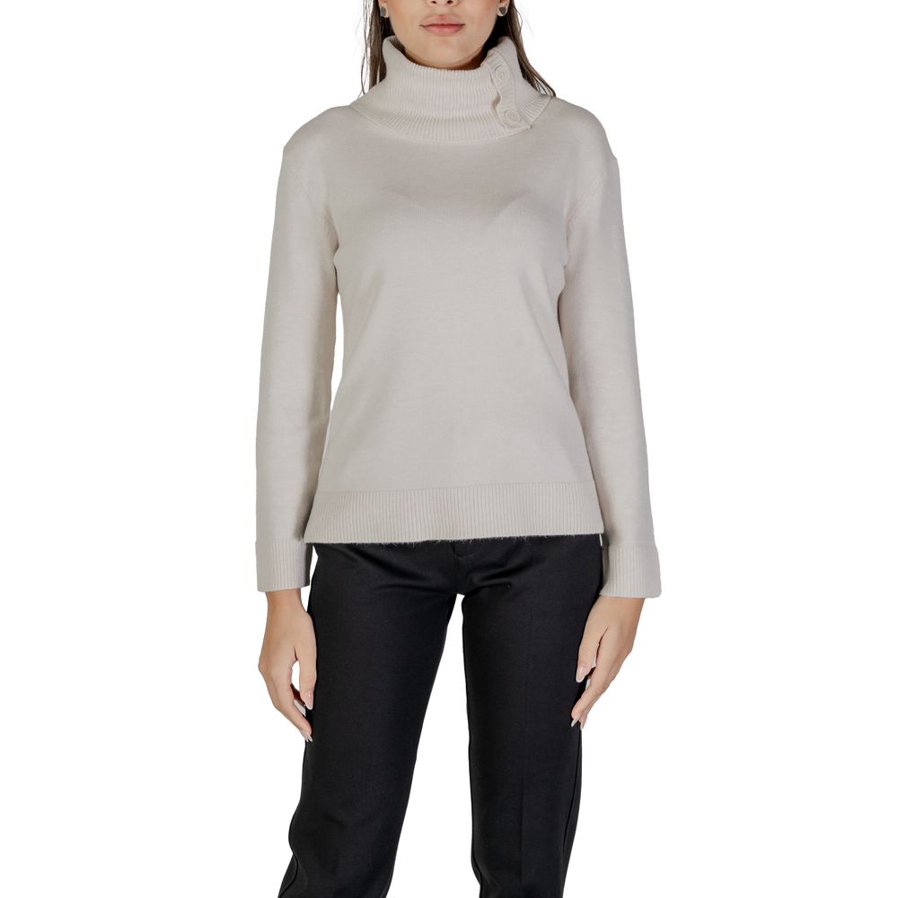 Street One crèmekleurige viscose coltrui