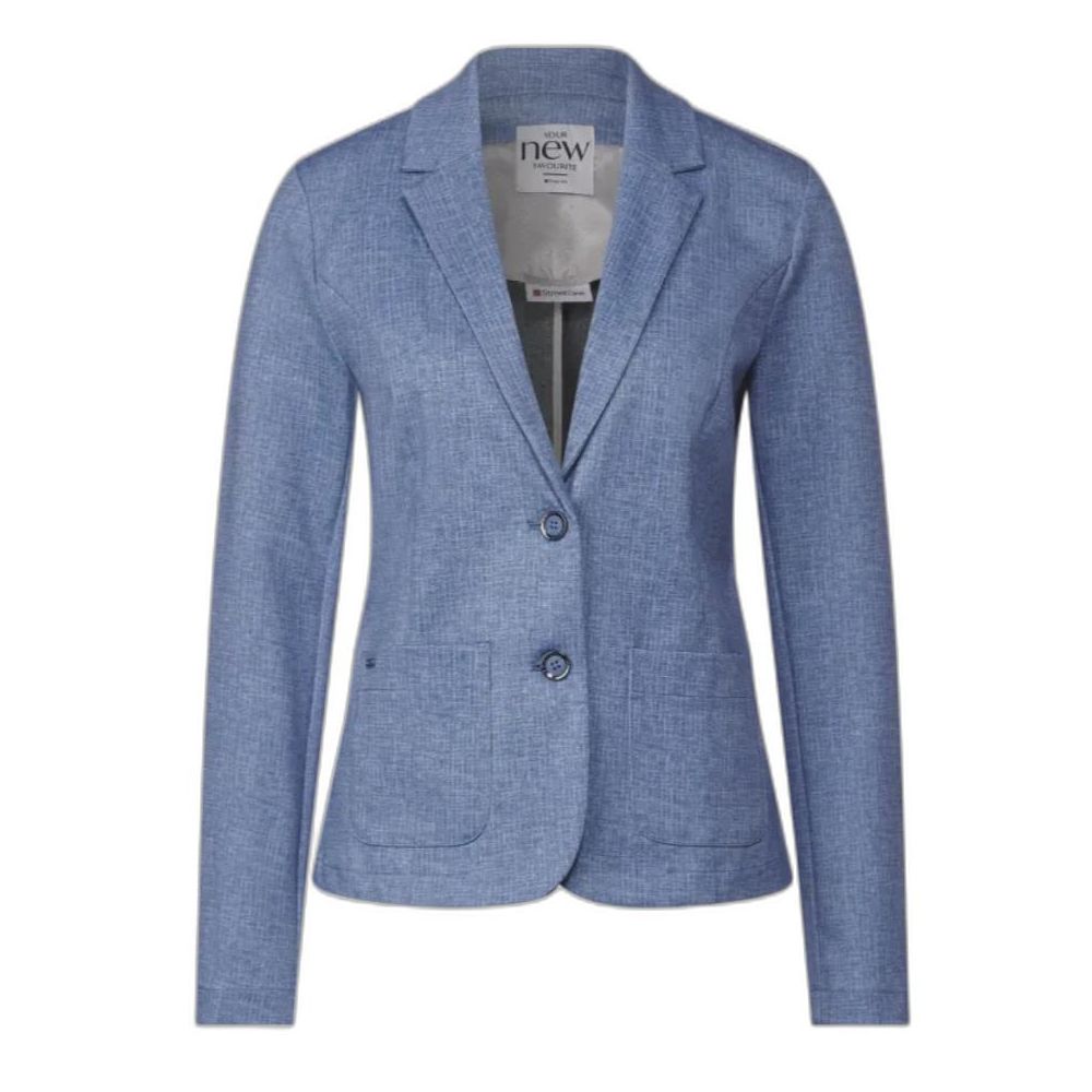 Blazer bleu en polyester Street One