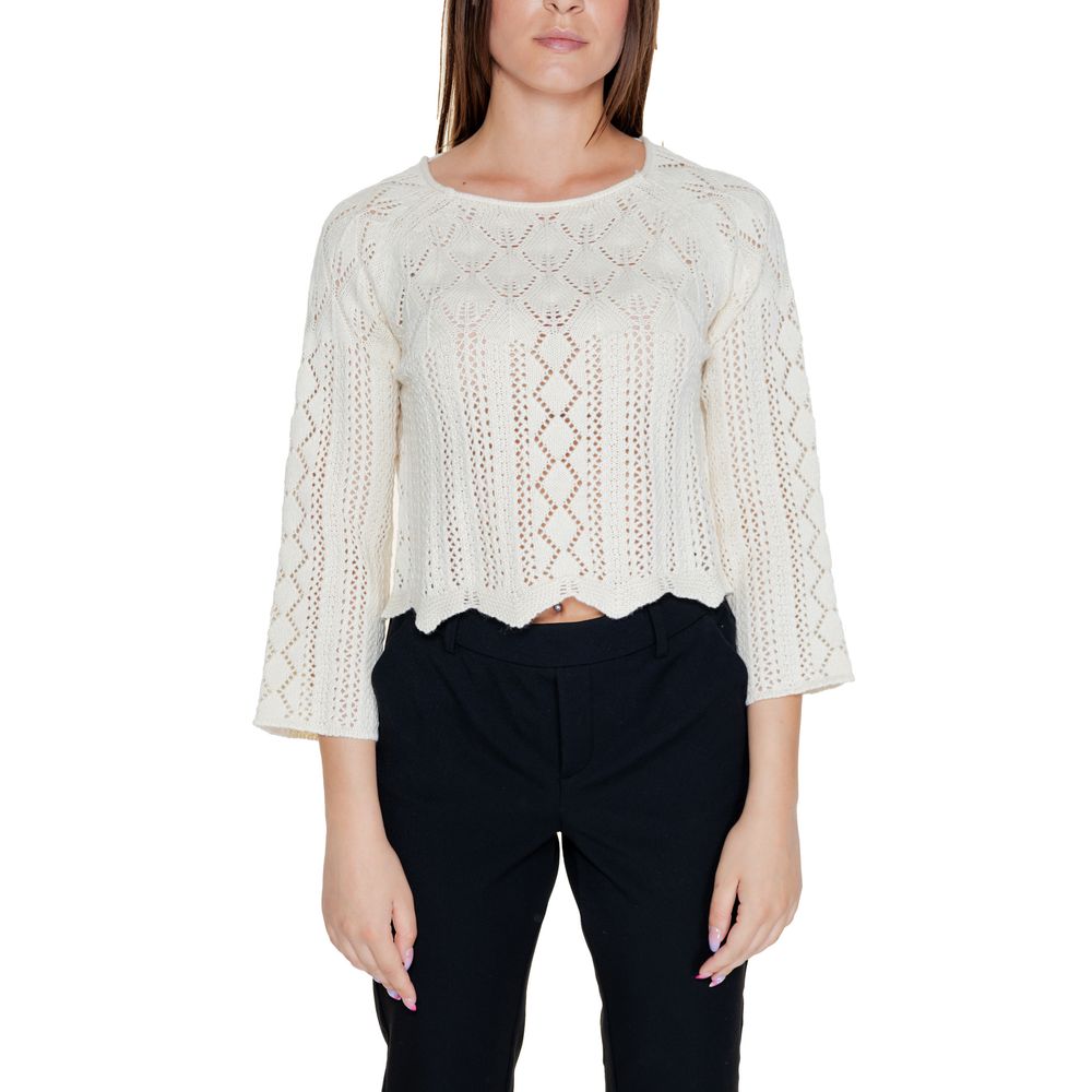 Vero Moda beige katoenen top en T-shirt