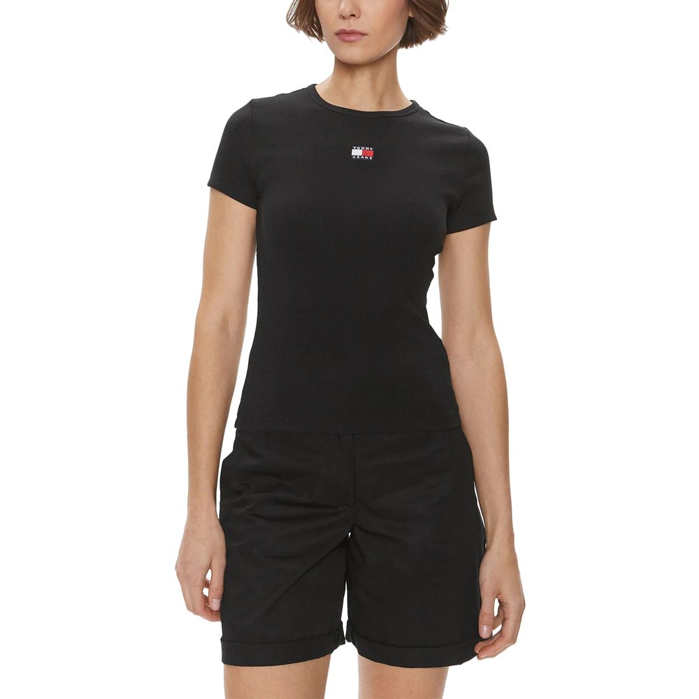 T-shirt en coton noir Tommy Hilfiger Jeans