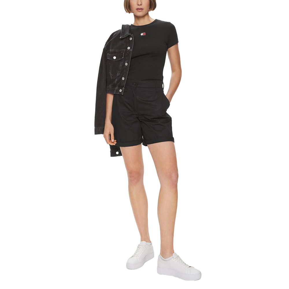 T-shirt en coton noir Tommy Hilfiger Jeans