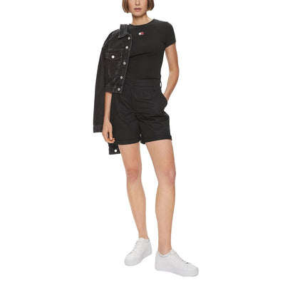 T-shirt en coton noir Tommy Hilfiger Jeans