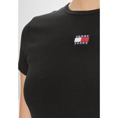 T-shirt en coton noir Tommy Hilfiger Jeans