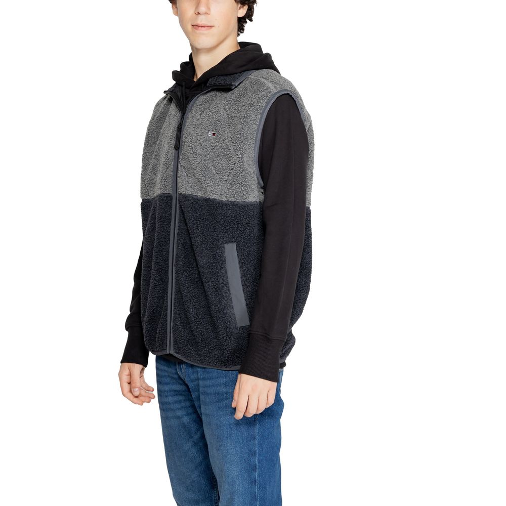 Veste sans manches noire en polyester recyclé Tommy Hilfiger Jeans