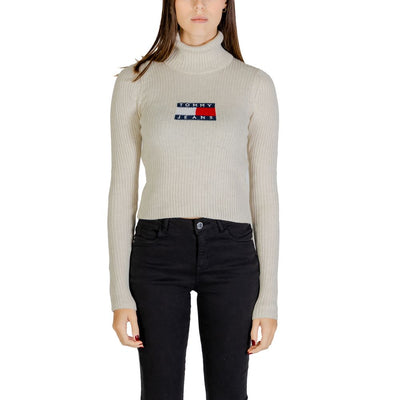 Pull beige en polyester recyclé Tommy Hilfiger Jeans