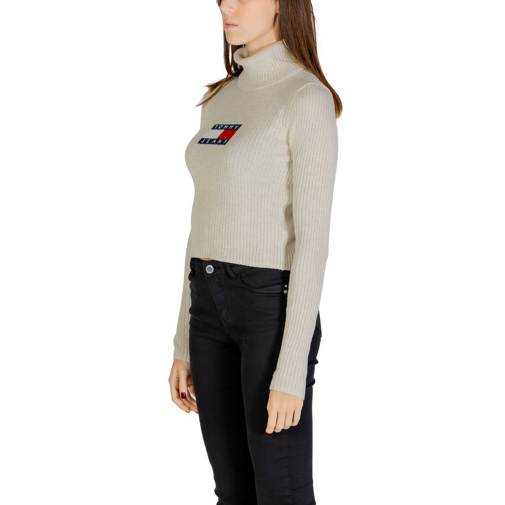 Pull beige en polyester recyclé Tommy Hilfiger Jeans