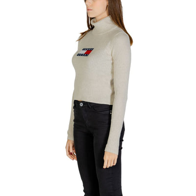 Pull beige en polyester recyclé Tommy Hilfiger Jeans