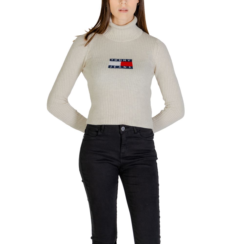 Pull beige en polyester recyclé Tommy Hilfiger Jeans