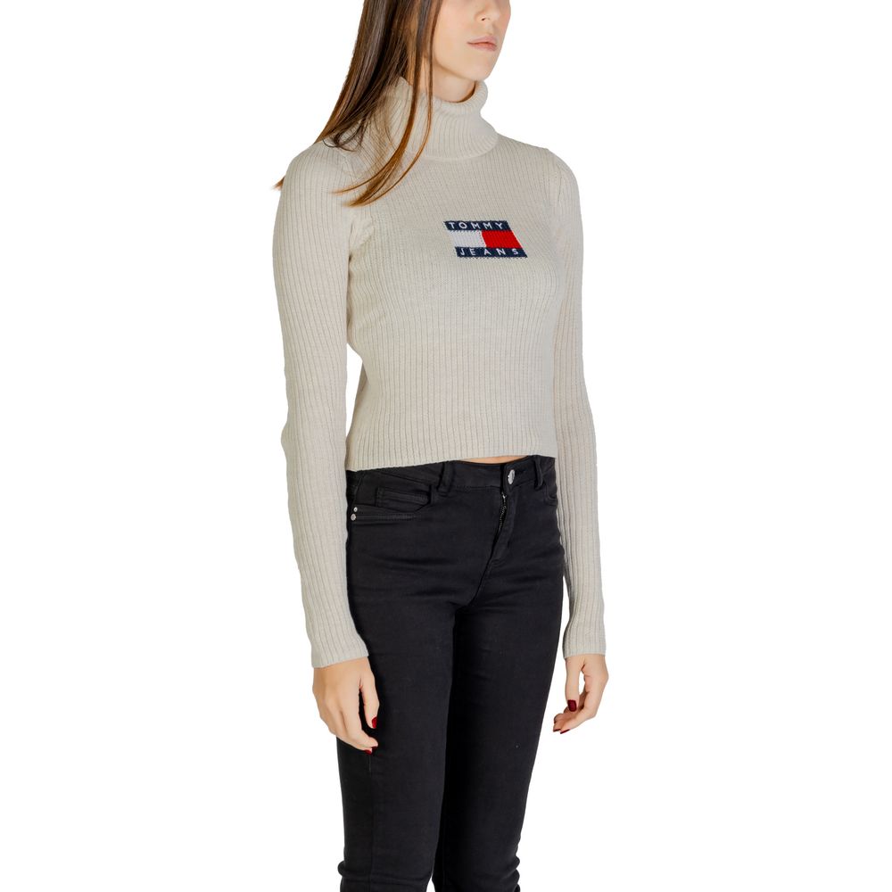 Pull beige en polyester recyclé Tommy Hilfiger Jeans