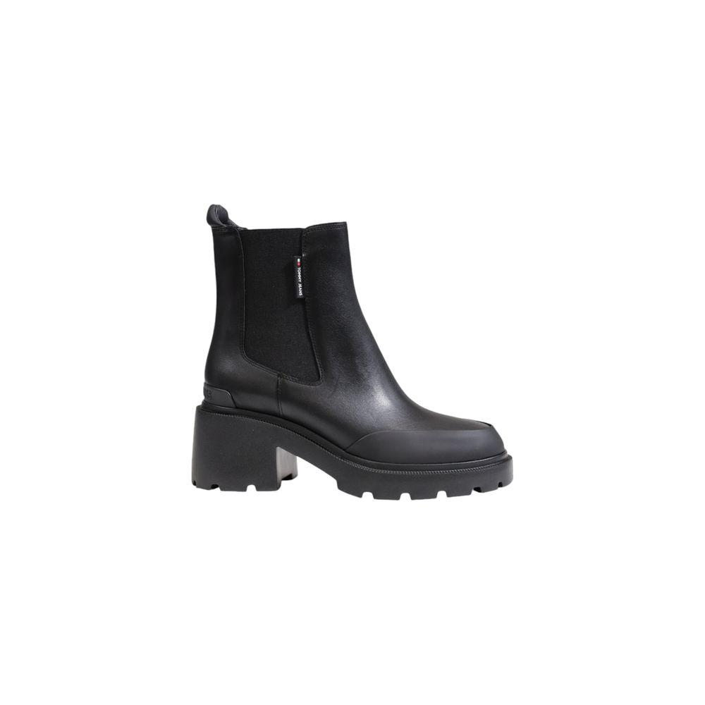 Tommy Hilfiger Jeans Bottines en cuir noir