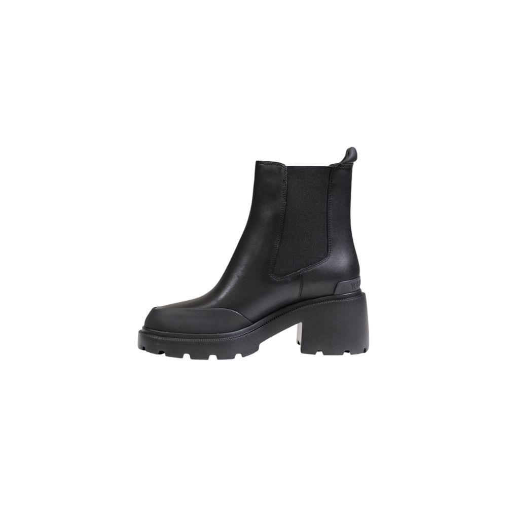 Tommy Hilfiger Jeans Bottines en cuir noir