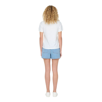 Jacqueline De Yong Wit Katoenen T-shirt