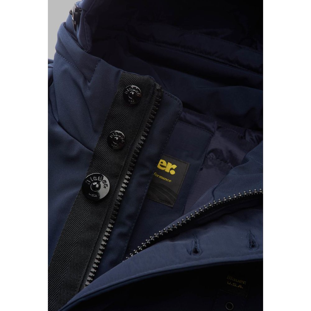 Parka en polyéthylène bleu Blauer