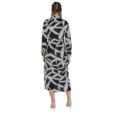 Jacqueline De Yong - Robe longue noire en polyester recyclé