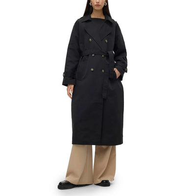 Vero Moda Zwarte Polyester Trenchcoat