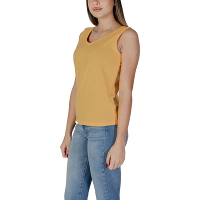 B.Young Yellow Cotton Tank Top