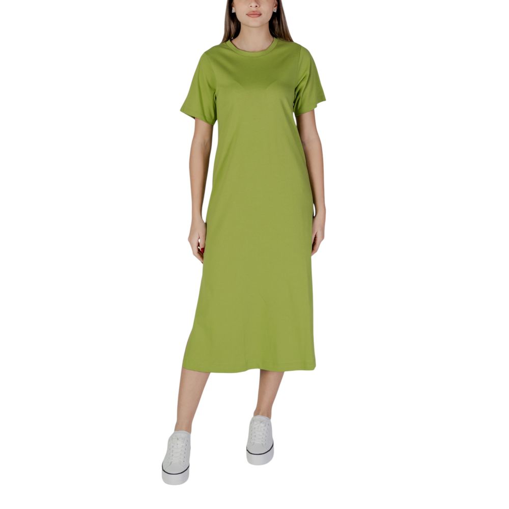 B.Young Groene Katoenen Midi