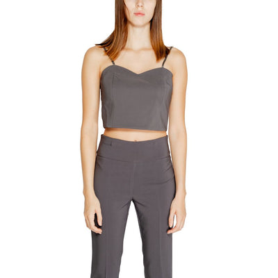 Haut en polyester gris Rinascimento