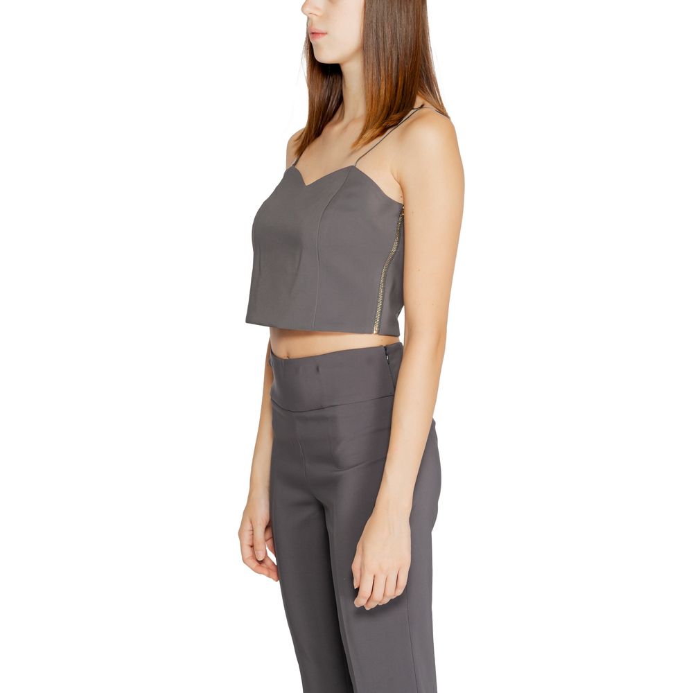 Haut en polyester gris Rinascimento