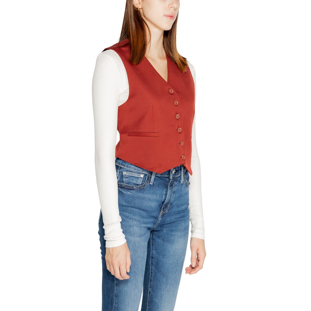 Gilet en polyester rouge Vero Moda