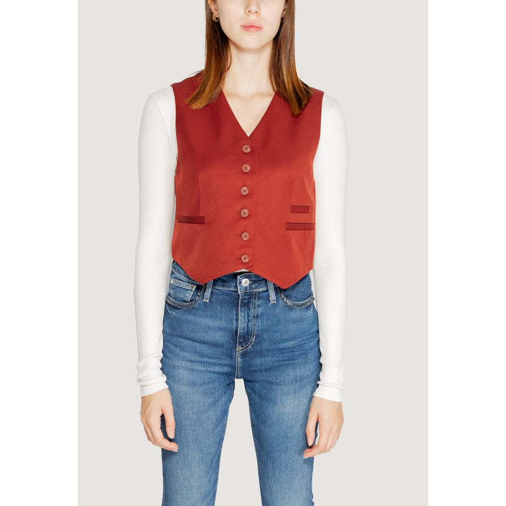 Gilet en polyester rouge Vero Moda