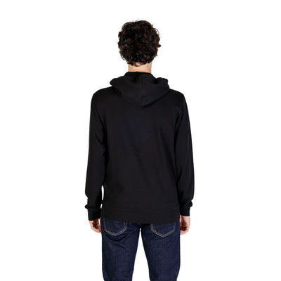 Sweat à capuche en polyester noir Emporio Armani Underwear