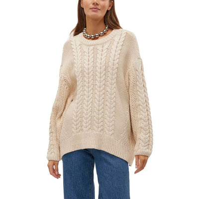 Pull en coton beige Vero Moda