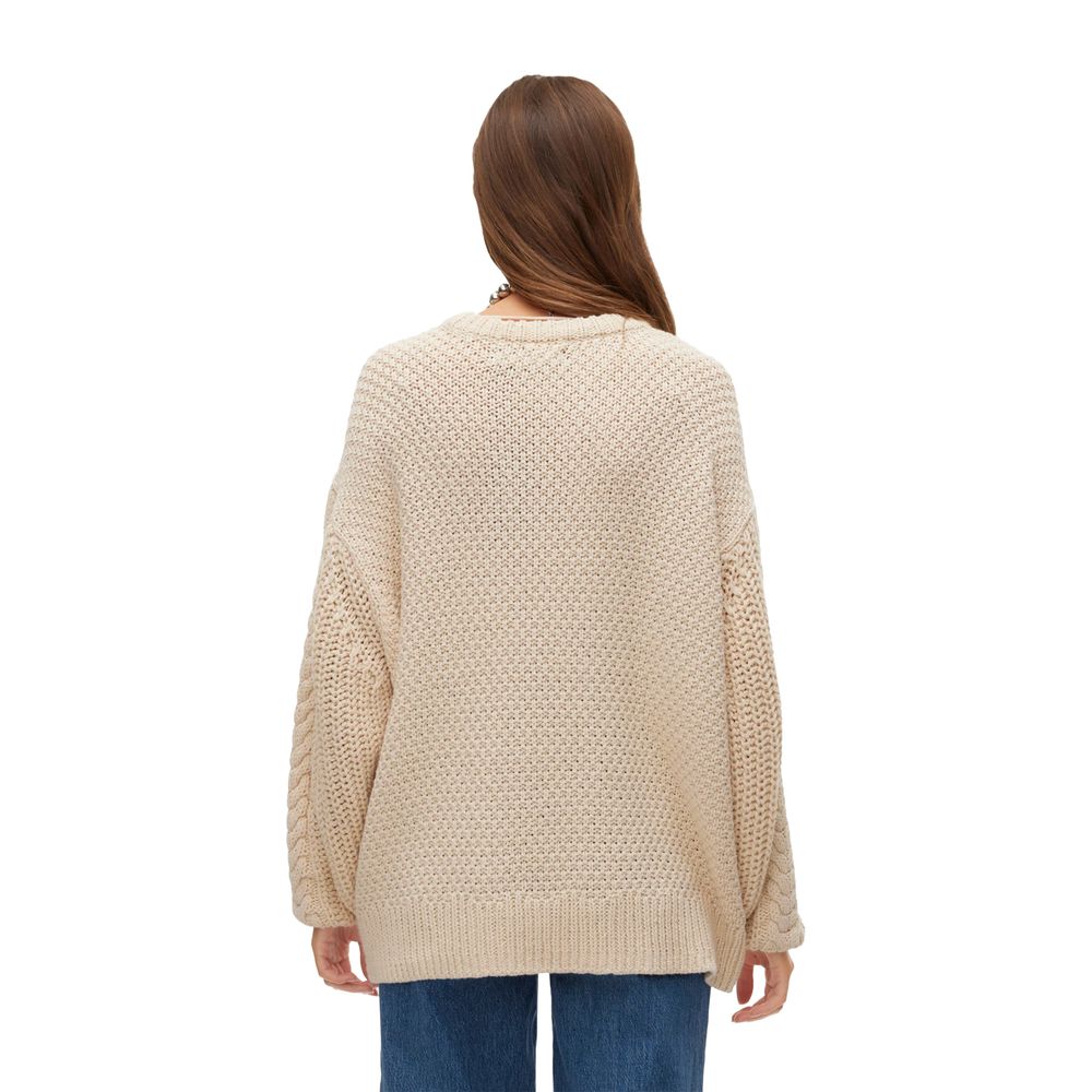 Pull en coton beige Vero Moda