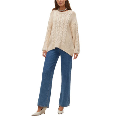 Pull en coton beige Vero Moda