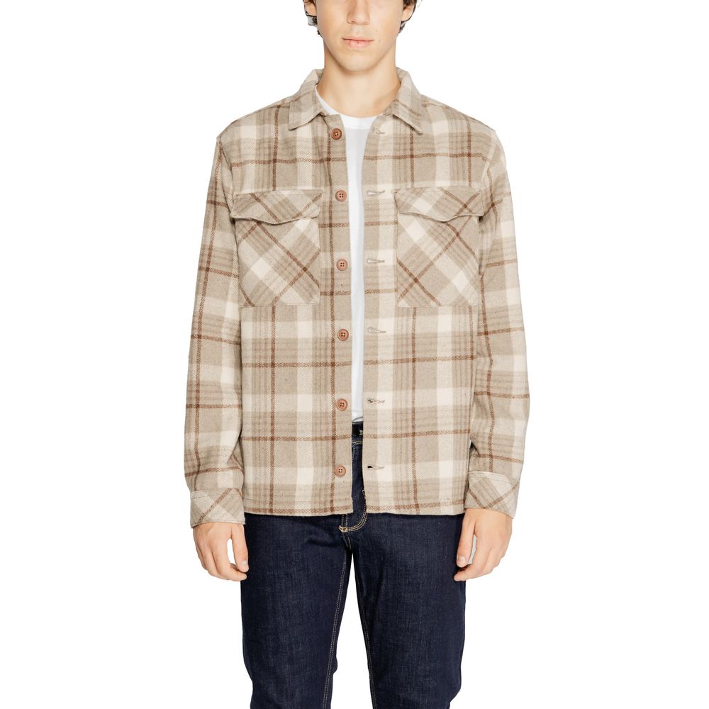 Chemise beige en polyester Hamaki-Ho