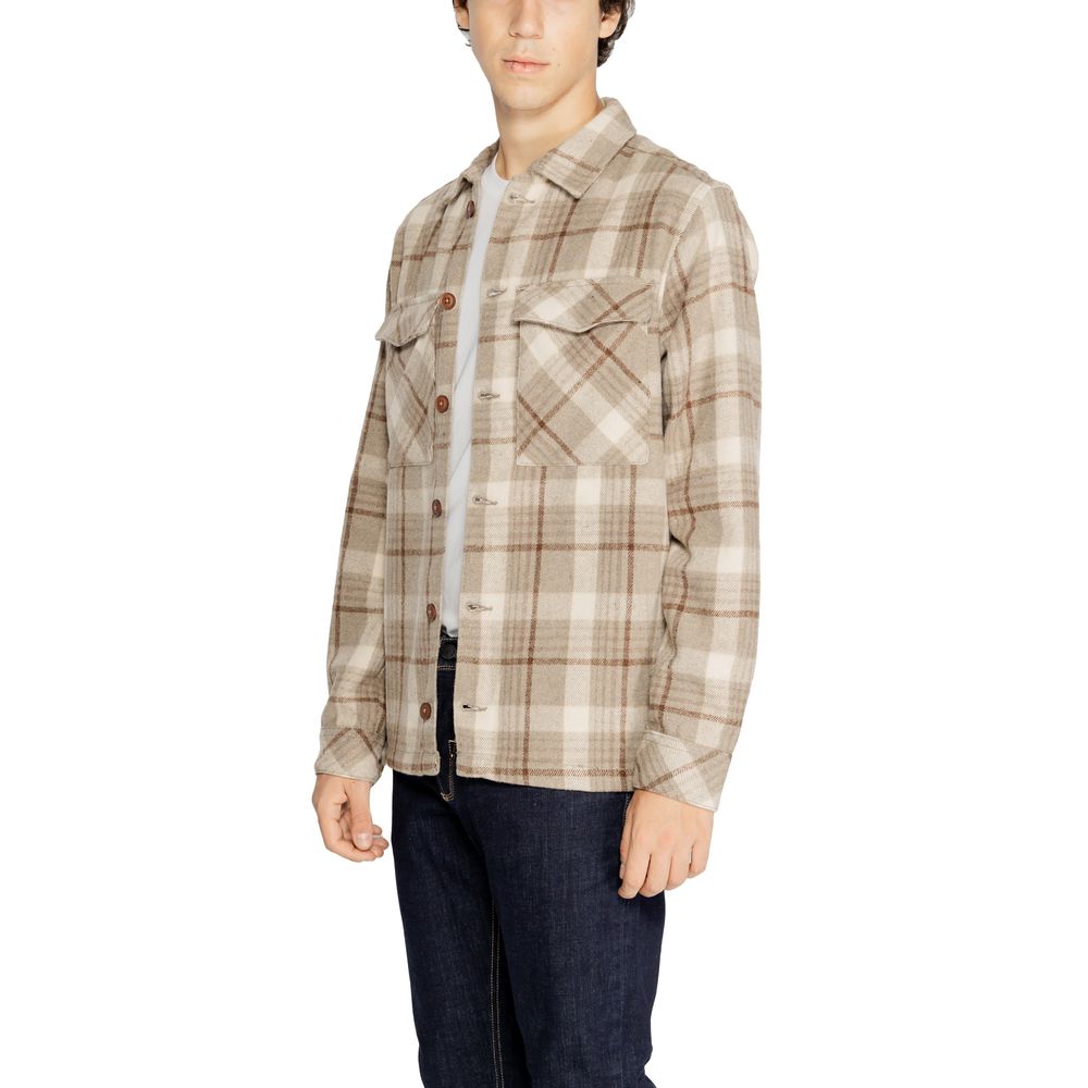 Chemise beige en polyester Hamaki-Ho