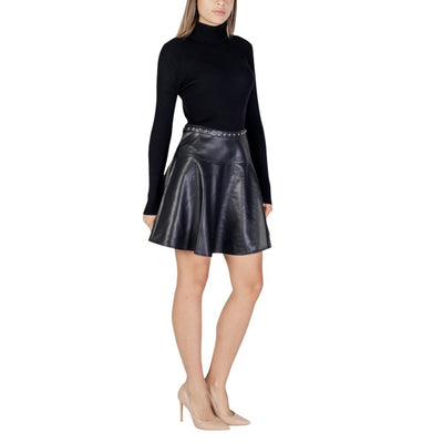 Morgan De Toi zwarte viscose midi