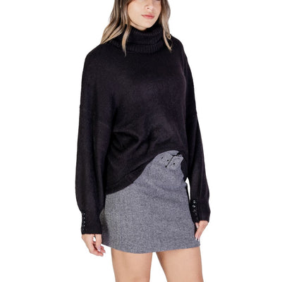 Col roulé ICHI Black Marabou