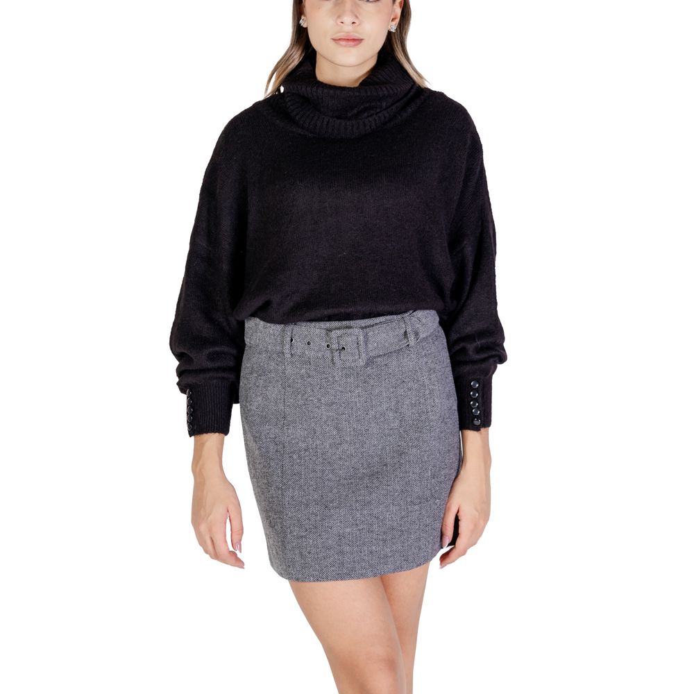 Col roulé ICHI Black Marabou