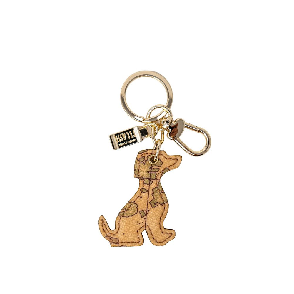 Alviero Martini Prima Classe beige lederen sleutelhanger