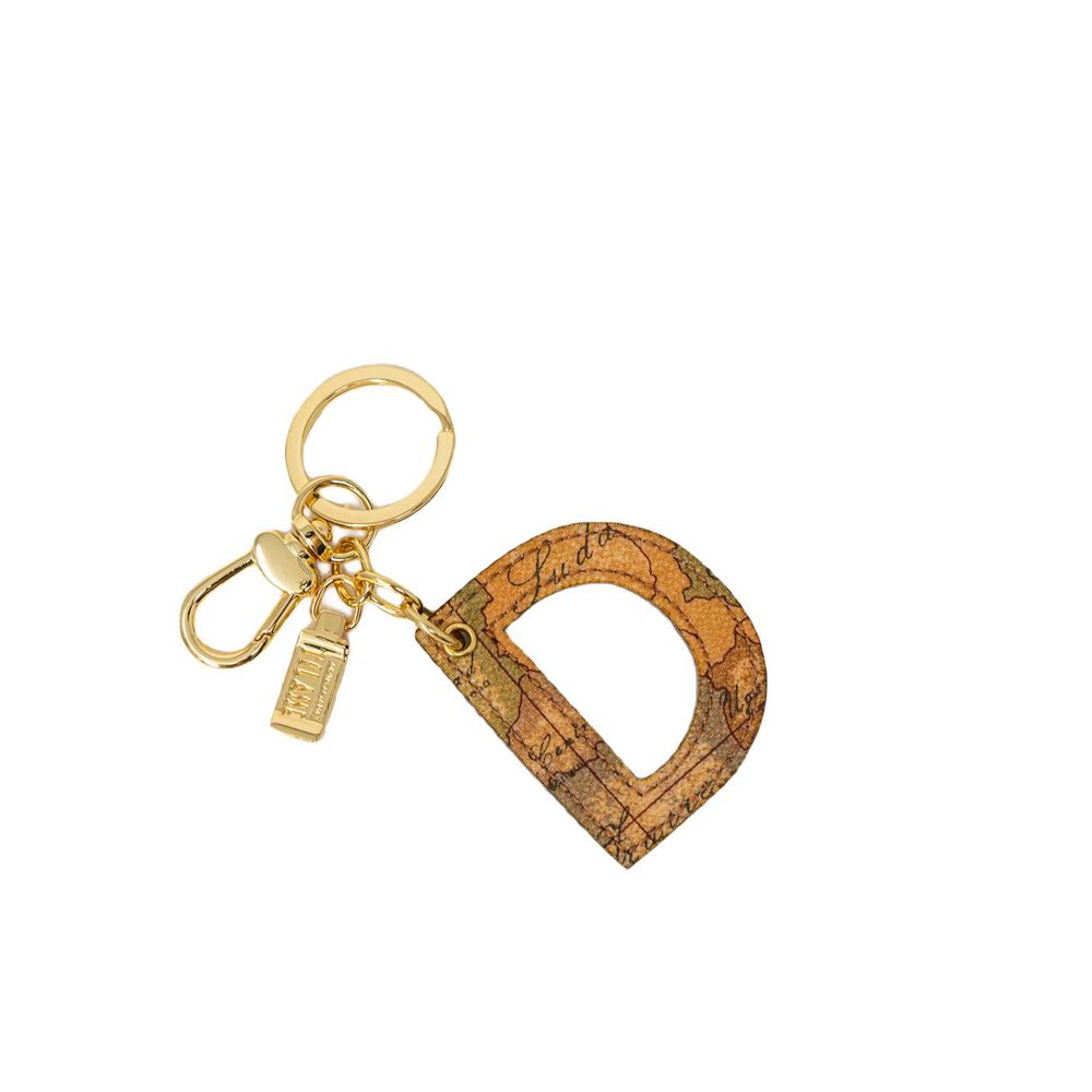 Alviero Martini Prima Classe beige lederen sleutelhanger