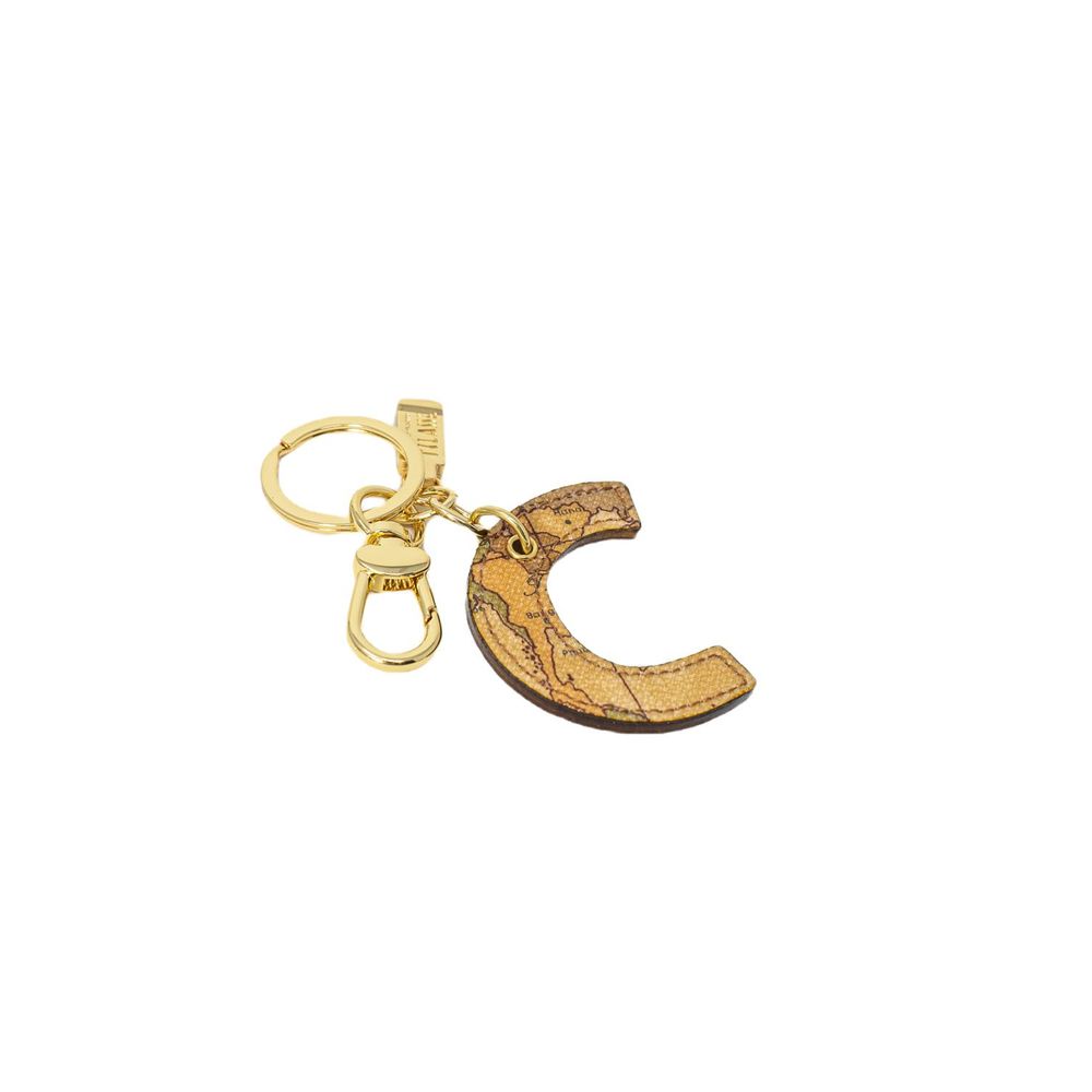 Alviero Martini Prima Classe beige lederen sleutelhanger