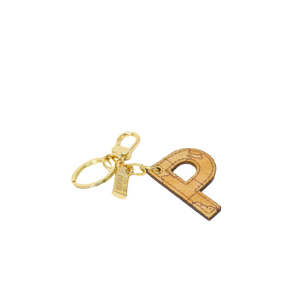Alviero Martini Prima Classe beige lederen sleutelhanger