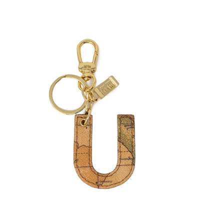 Alviero Martini Prima Classe beige lederen sleutelhanger